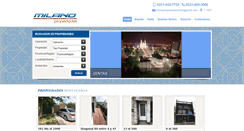 Desktop Screenshot of milanopropiedades.com.ar